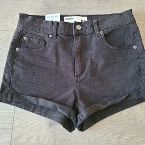 GARAGE high-waist shorts womens size 5 black NWT